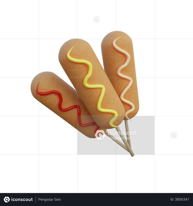 Hot-dog  3D Illustration