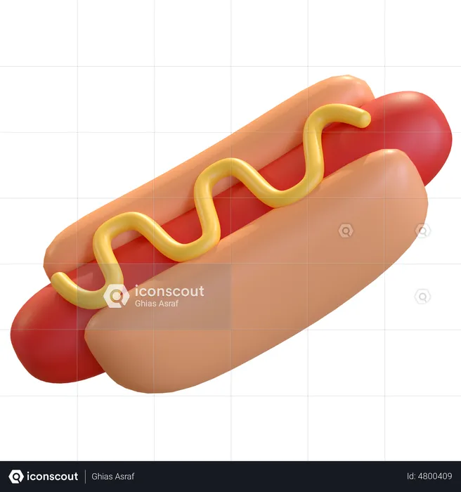 Hot-dog  3D Illustration