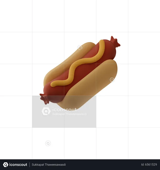 Hot-dog  3D Icon