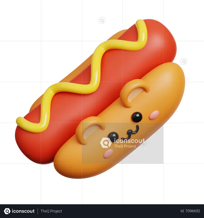 Hot-dog  3D Icon