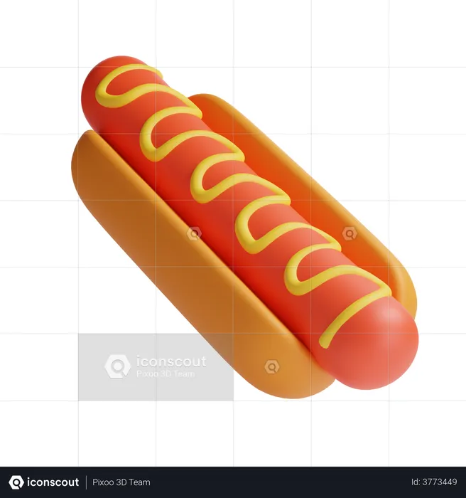 Hot Dogs  3D Illustration