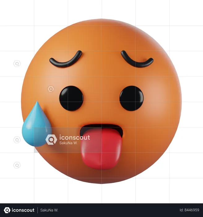 Hot Emoji Emoji 3D Icon