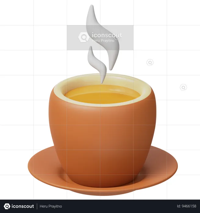 Hot Herbal Tea  3D Icon