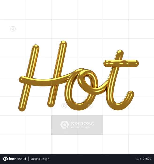 Hot Letter  3D Icon