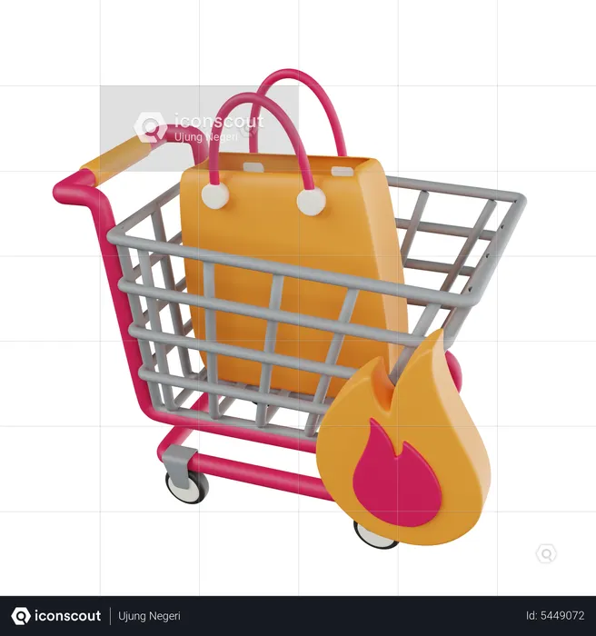 Hot Shopping  3D Icon