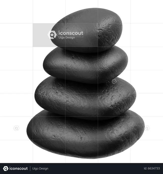 Hot Stone Massage  3D Icon
