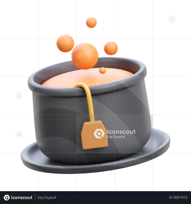 Hot Tea Cup  3D Icon