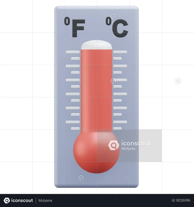 Hot temperature  3D Icon