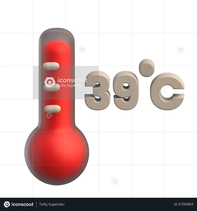 Hot Temperature  3D Icon