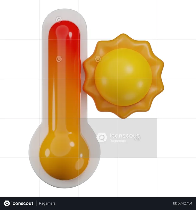 Hot Temperature  3D Icon