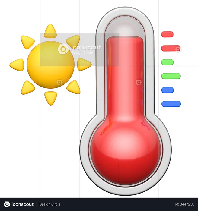 Hot Temperature  3D Icon