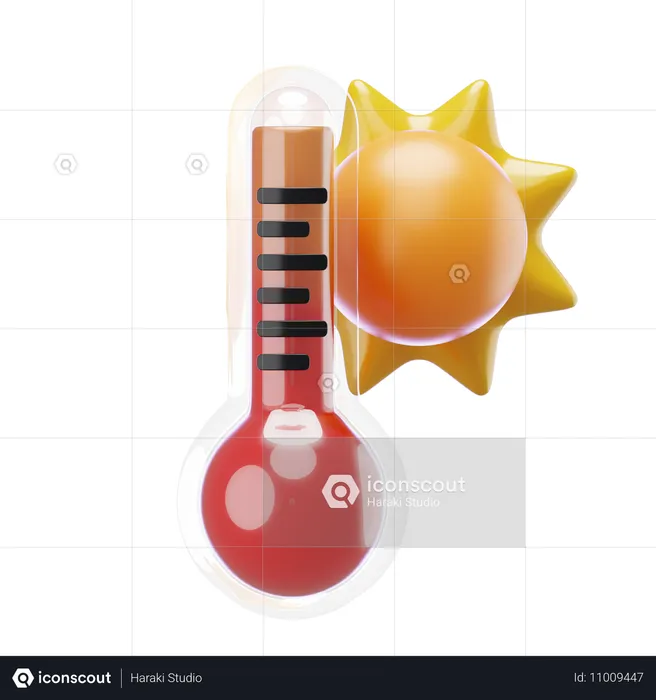 Hot Temperature  3D Icon