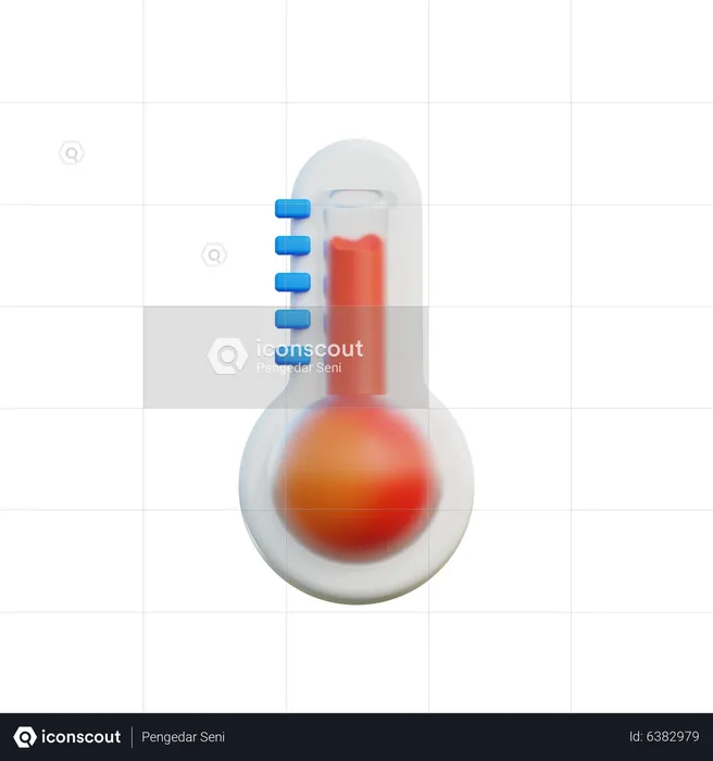 Hot temperature  3D Icon
