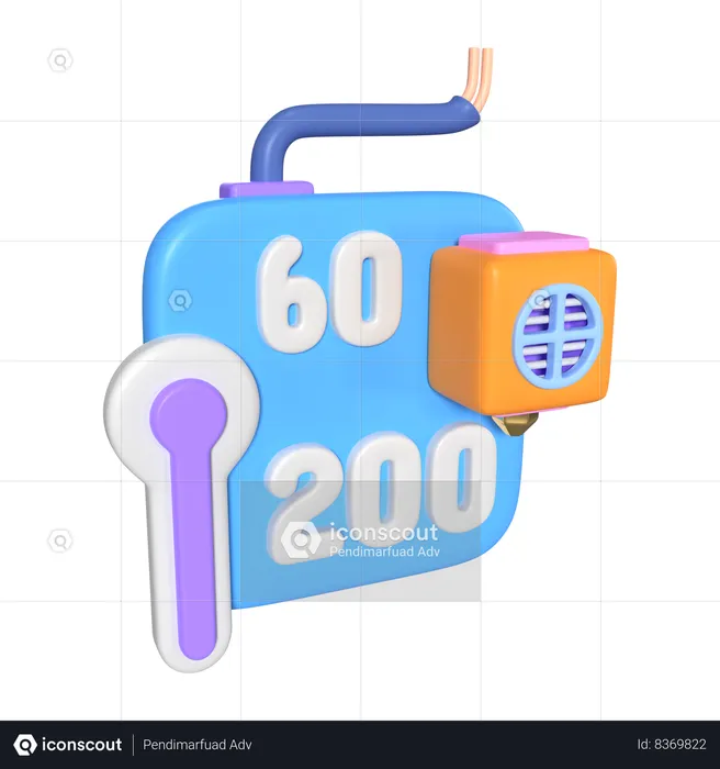Hotbed And Hotend  3D Icon