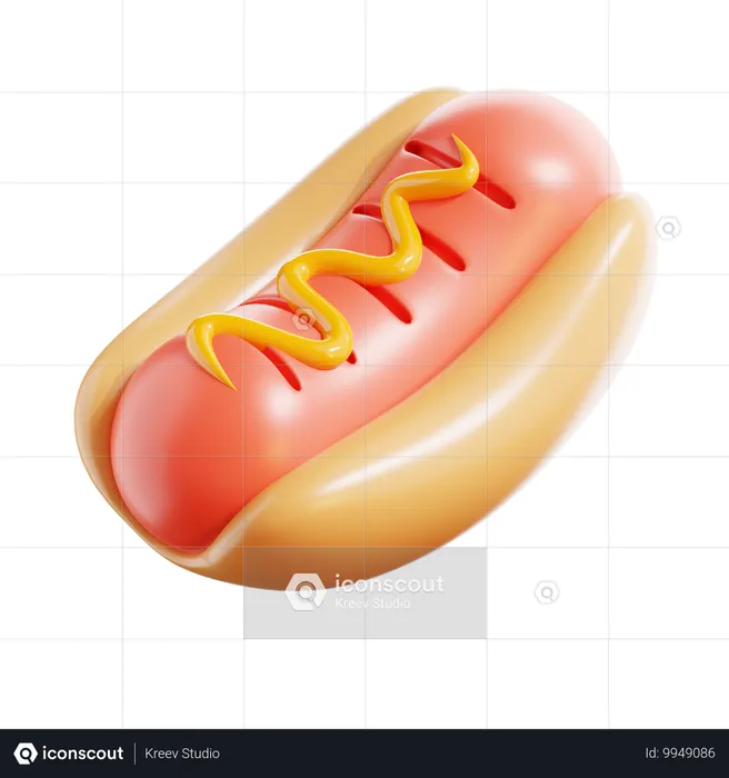 Hotdog  3D Icon