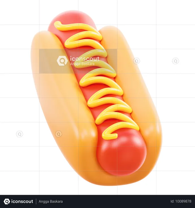 Hotdog  3D Icon