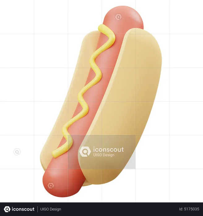 Hotdog  3D Icon