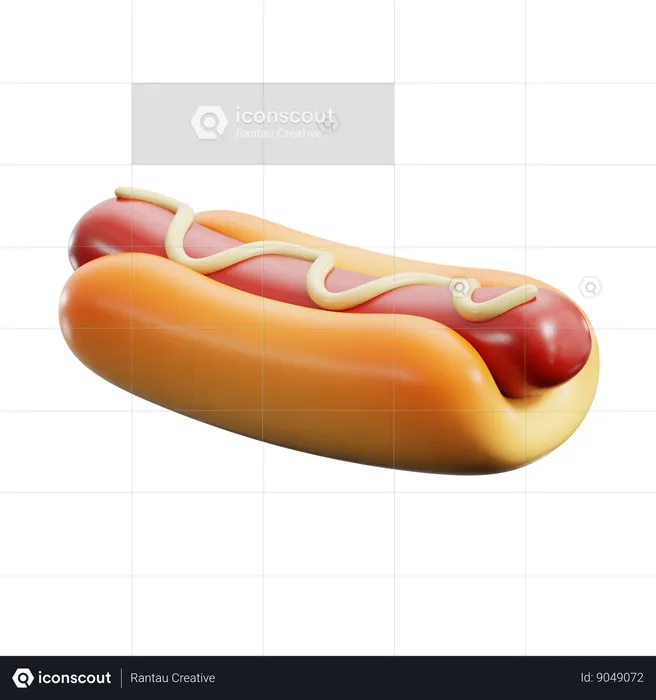 Hotdog  3D Icon