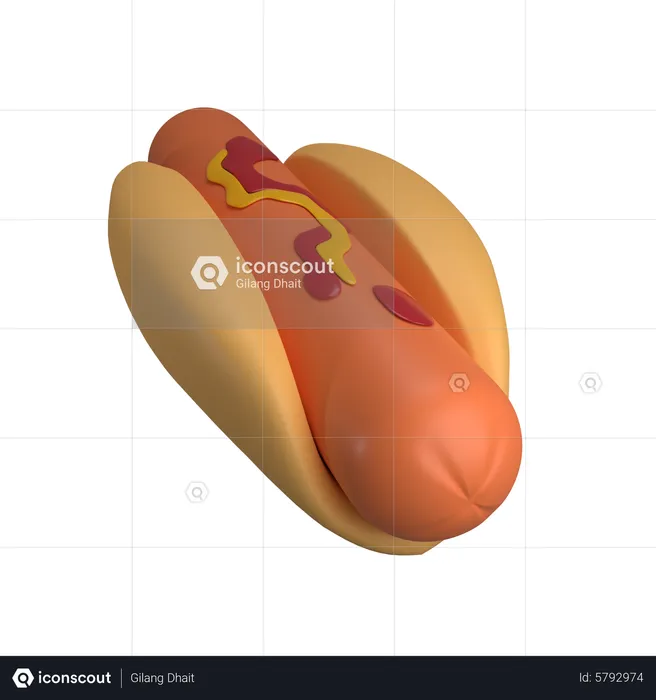 Hotdog  3D Icon