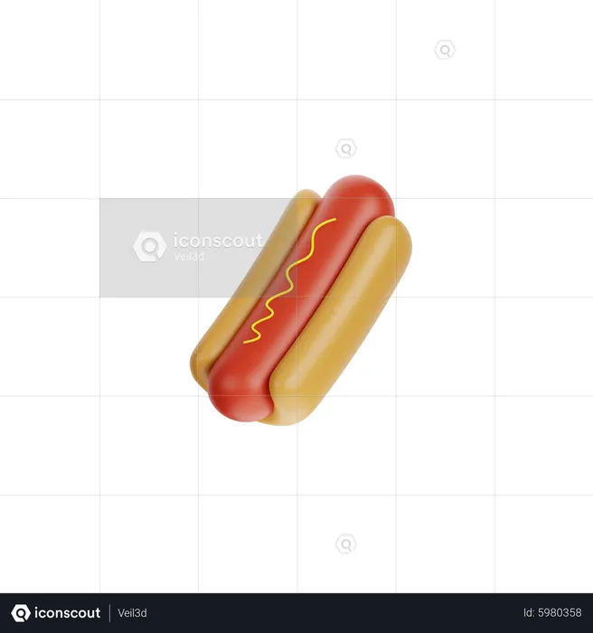 Hotdog  3D Icon