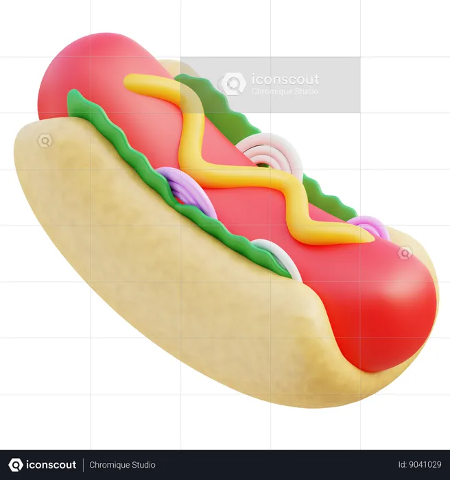 Hotdog  3D Icon