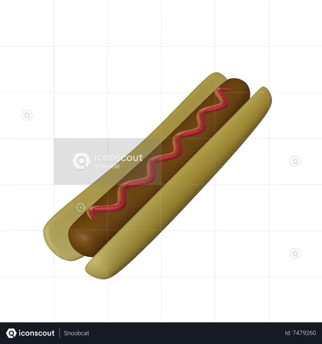 Hotdog  3D Icon