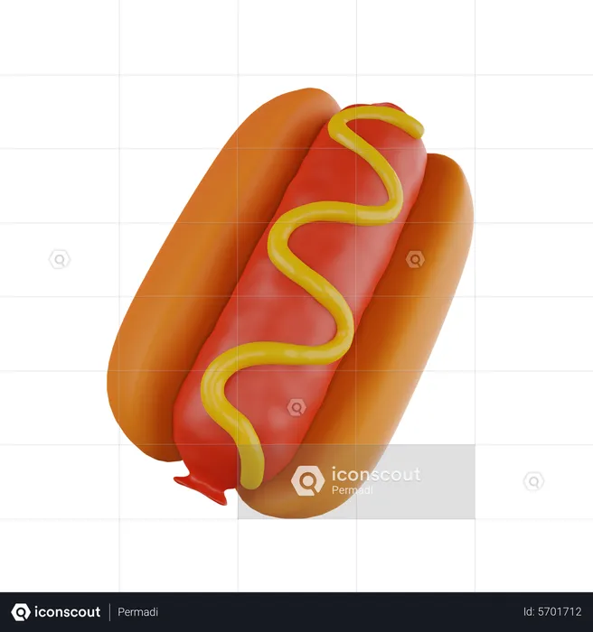 Hotdog  3D Icon