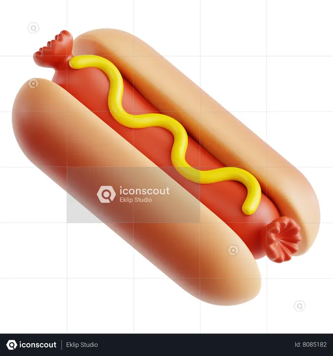 Hotdog  3D Icon