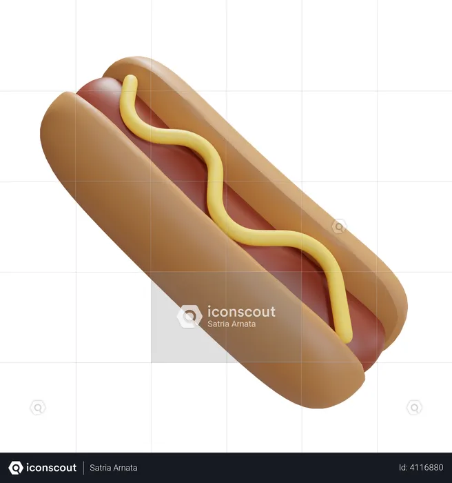 Hotdog  3D Illustration