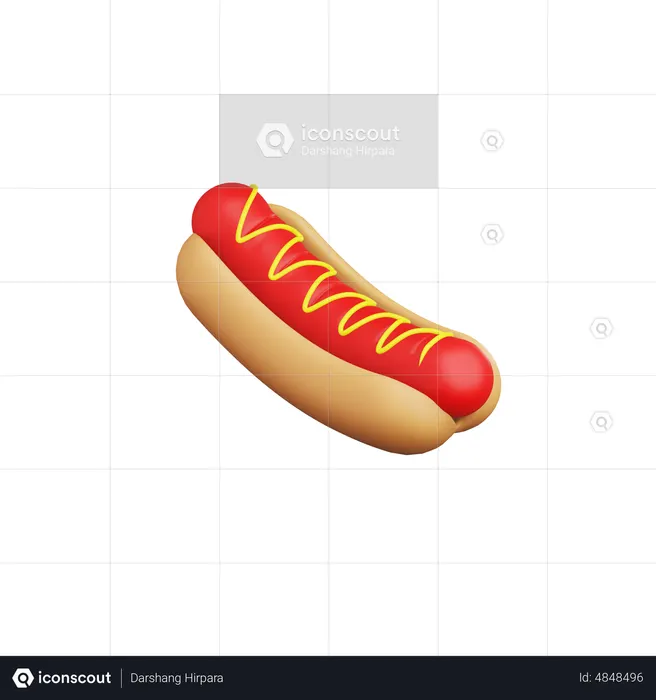 Hotdog  3D Icon