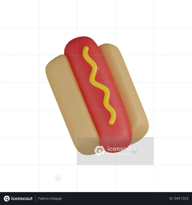 Hotdog  3D Icon