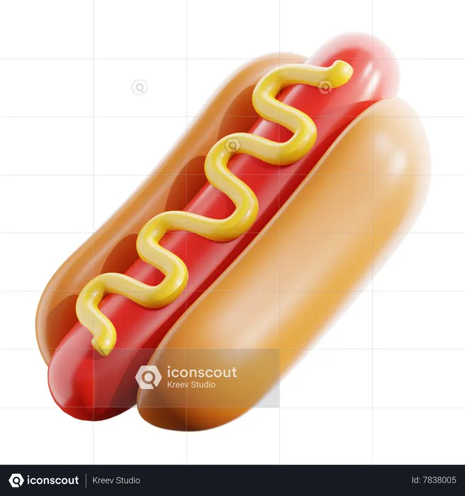 Hotdog  3D Icon