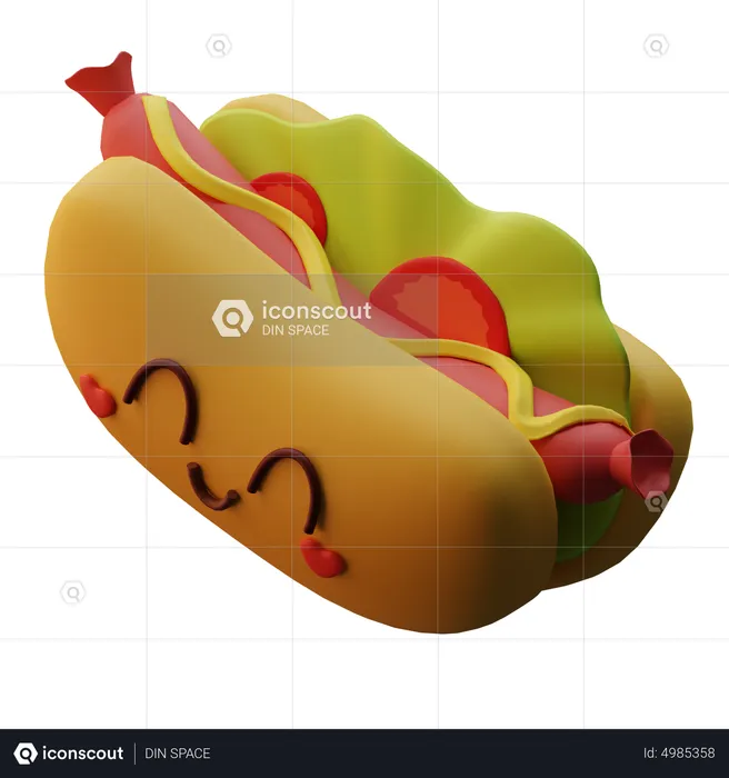 Hotdog Emoji Emoji 3D Icon