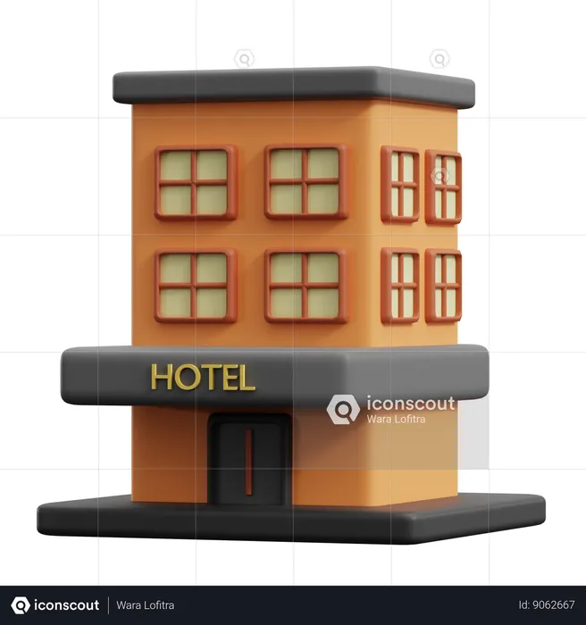 Hôtel  3D Icon