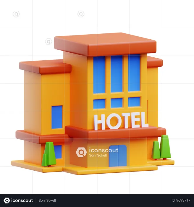 Hotel  3D Icon