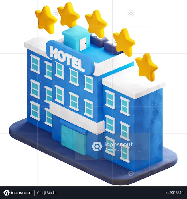 Hotel 5 estrelas  3D Icon