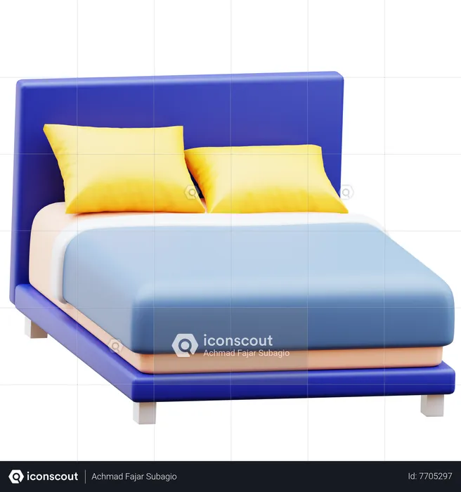 Hotel Bed  3D Icon