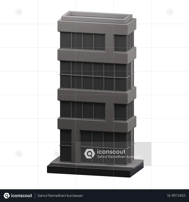 Hotel Building  3D Icon