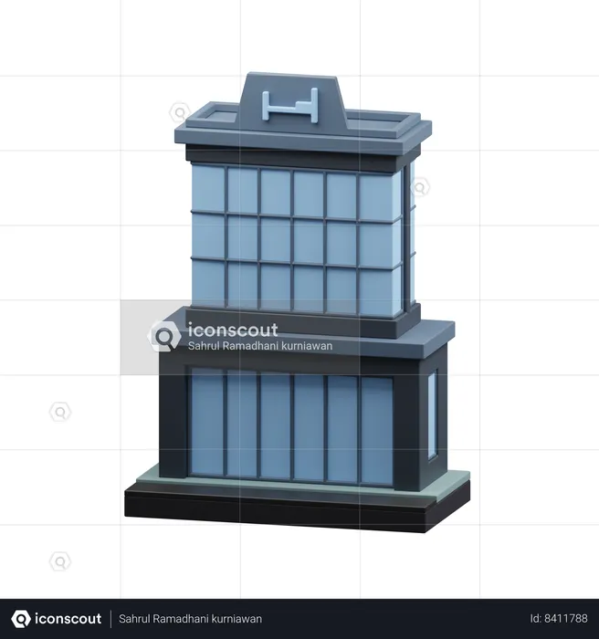 Hotel building  3D Icon