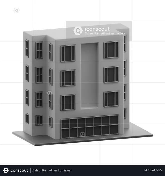Hotel building  3D Icon