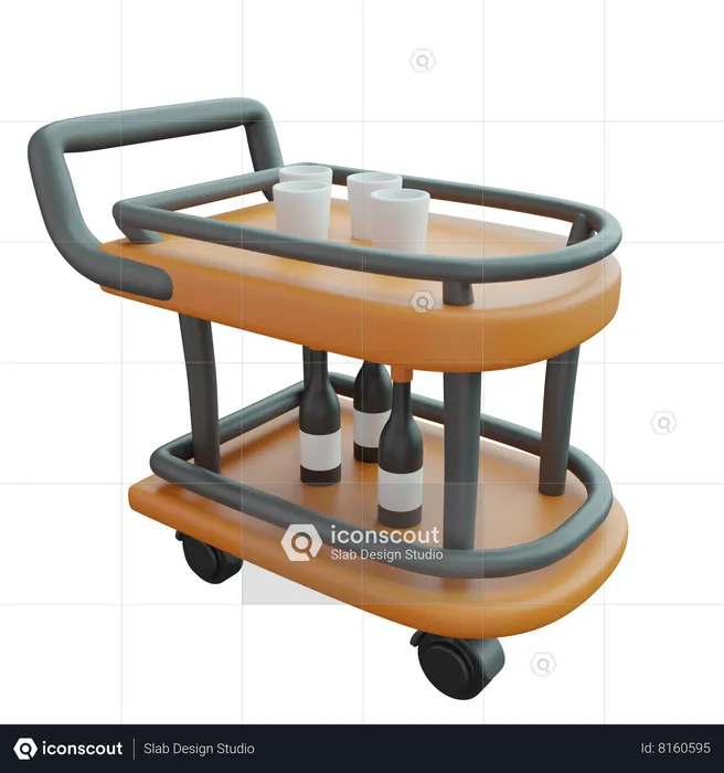 Hotel Cart  3D Icon