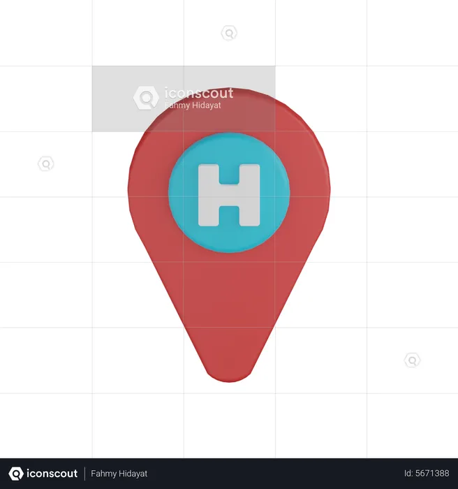 Hotel Location  3D Icon