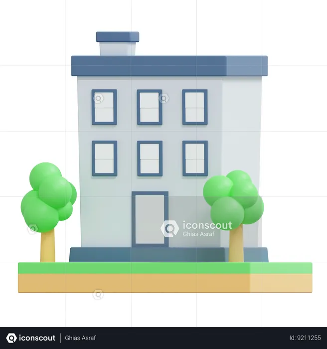 Hotel Property  3D Icon