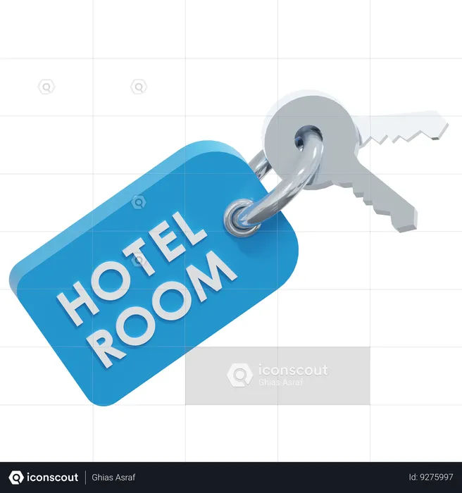 Hotel Room Key  3D Icon