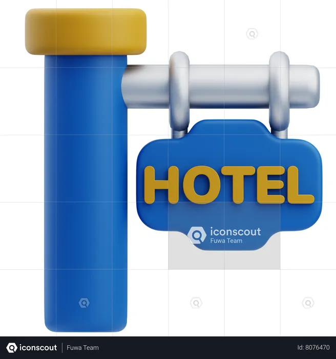 Hotel Sign  3D Icon