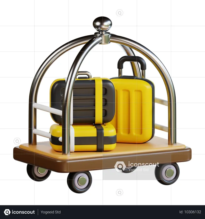 Hotel trolley  3D Icon