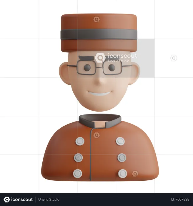 Hotel Waiter  3D Icon