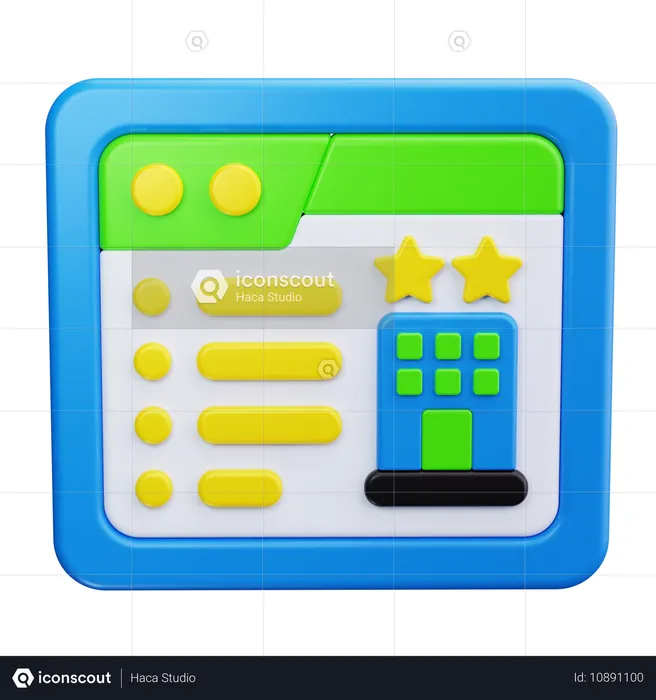 Hotelbuchung  3D Icon