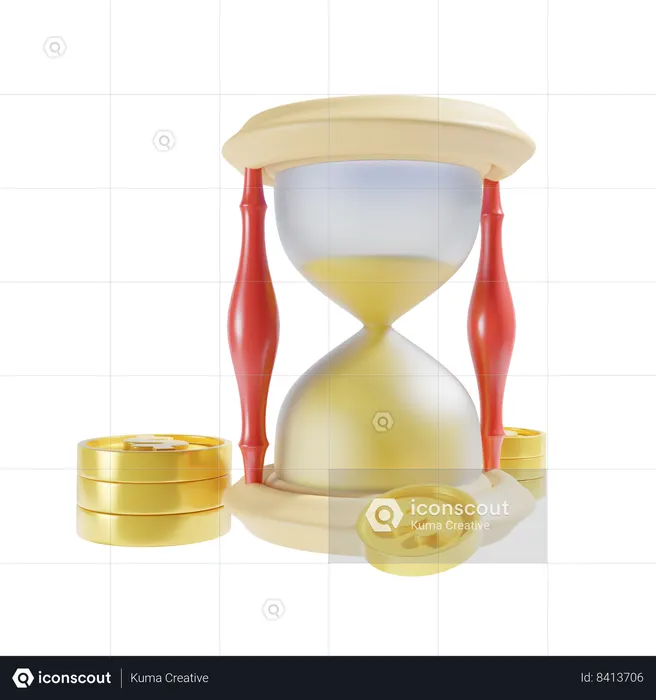 Hourglass  3D Icon