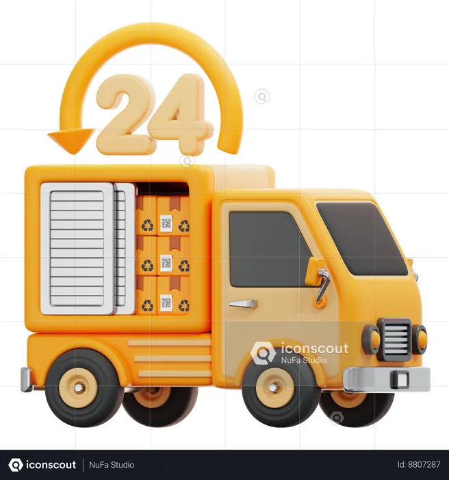 Hours Delivery  3D Icon